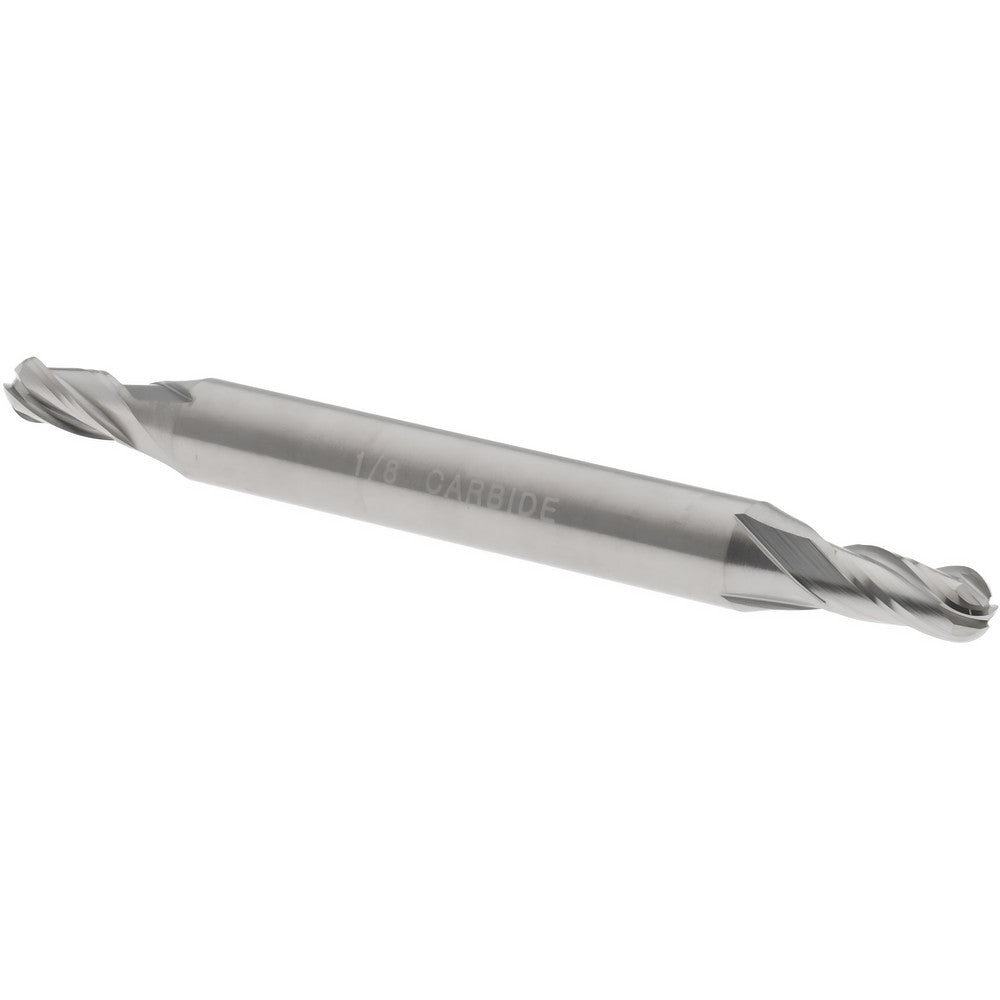 Hertel E5252008 Ball End Mill 1/8" Dia, 1/4" LOC, 4 Flute, Solid Carbide