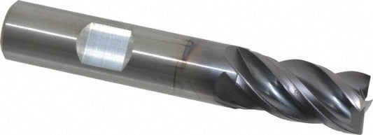 Kennametal 4071908 Square End Mill 1/2'' Dia, 1'' LOC, 1/2'' Shank Dia, 3'' OAL, 4 Flutes, Solid Carbide