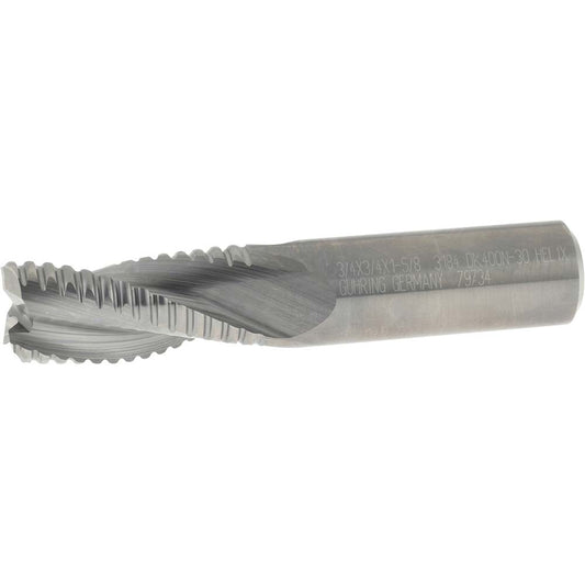 Guhring 9031840190500 Roughing End Mill 3/4" Dia, 3 Flute, Coarse Pitch, Single End, Solid Carbide