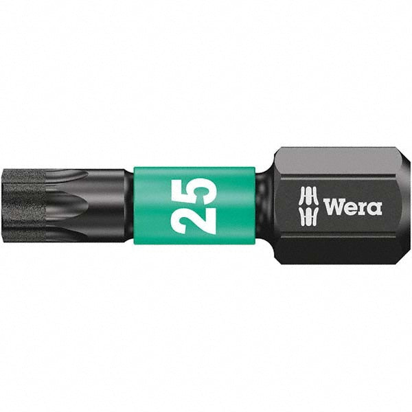 Wera 05057625001 Power Screwdriver Bit T25 Torx, TX25 Speciality Point Size, 1/4" Hex Drive
