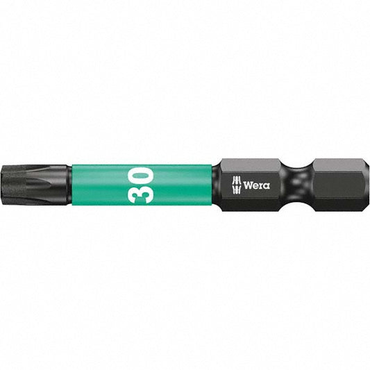 Wera 05057666001 Power Screwdriver Bit T30 Torx, TX30 Speciality Point Size, 1/4" Hex Drive