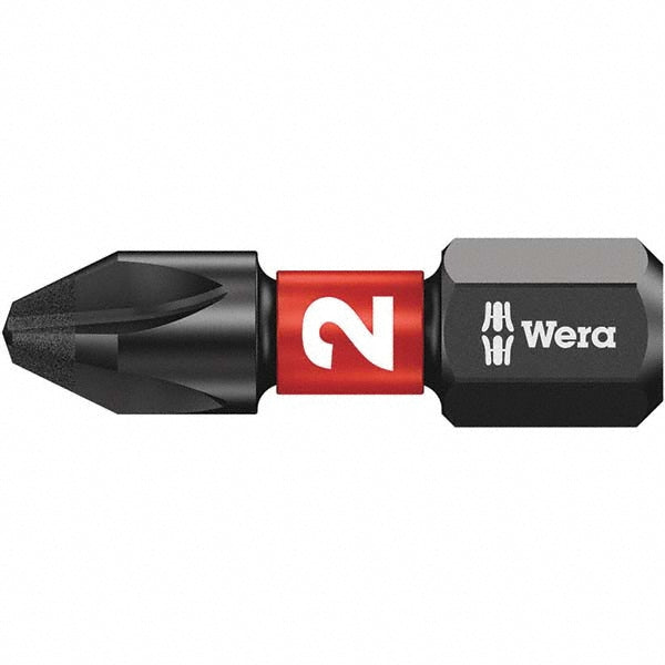 Wera 05057616001 Power Screwdriver Bit #2 Phillips, PH2 Speciality Point Size, 1/4" Hex Drive