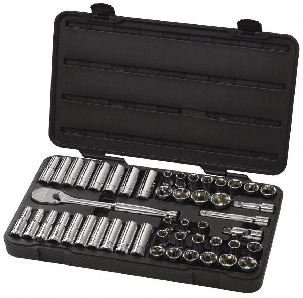 GEARWRENCH 80700D Deep Standard Socket Set 49 Pc, 1/2" Drive, 7/16 to 1-1/8" Socket