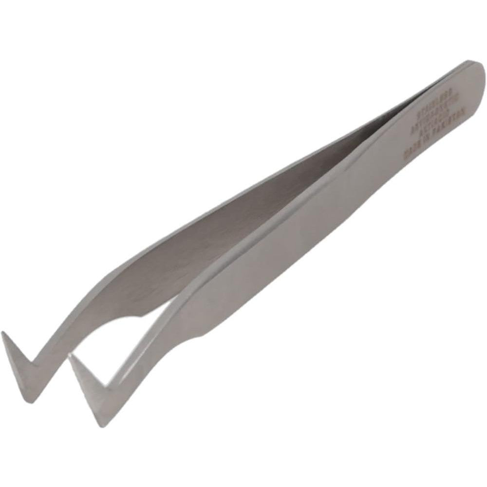 Aven 18069USA Precision Tweezer 6-SA, Angled & Miniature Component Tip, 4-1/2" OAL