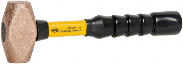 NUPLA 30025 Non-Marring Hammer 40 oz, 1-1/4" Face Dia, Brass Head