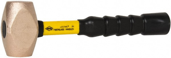 NUPLA 30040 Non-Marring Hammer 4 lb, 1-43/64" Face Dia, Brass Head