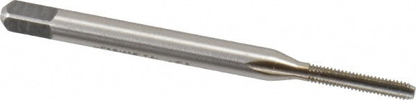 Kennametal 1543711 Straight Flute Tap M2x0.4 Metric Coarse, 3 Flute, Bottoming Chamfer, 6H Class of Fit, High-Speed Steel, Bright/Uncoated Finish