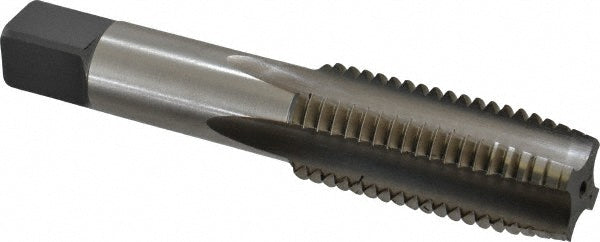 Kennametal 1544155 Straight Flute Tap M24x3 Metric Coarse, 4 Flute, Plug Chamfer, 6H Class of Fit, High-Speed Steel, Bright/Uncoated Finish