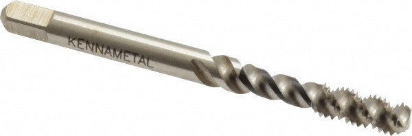 Kennametal 4130547 Spiral Flute Tap M5x0.8, Metric Coarse, 3 Flute, Bottoming Chamfer, 6H Class of Fit, Cobalt, Straw Finish