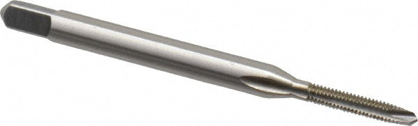 Kennametal 1543717 Spiral Point Tap M2x0.4 Metric Coarse, 2 Flutes, Plug Chamfer, 6H Class of Fit, HSS, Bright/Uncoated Coated