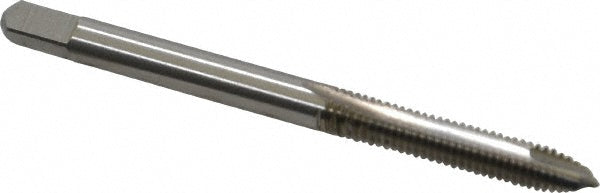 Kennametal 1543749 Spiral Point Tap M4x0.7 Metric Coarse, 2 Flutes, Plug Chamfer, 6H Class of Fit, HSS, Bright/Uncoated Coated