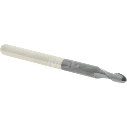 Accupro 88420815 Ball End Mill 0.0938" Dia, 0.1875" LOC, 2 Flute, Solid Carbide