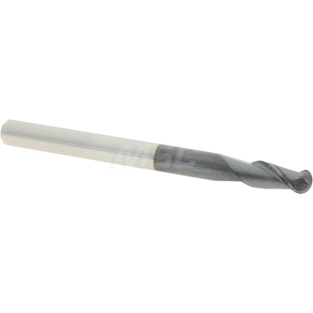 Accupro 88420823 Ball End Mill 0.125" Dia, 0.25" LOC, 2 Flute, Solid Carbide