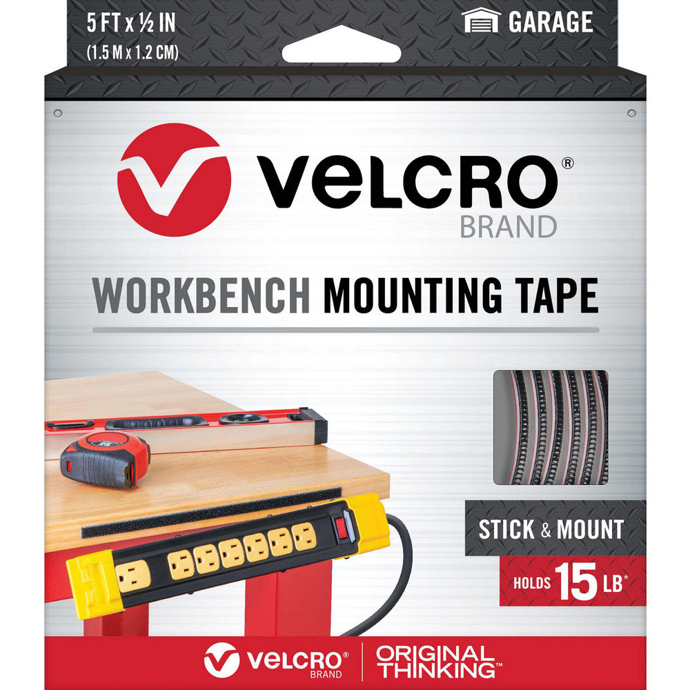 Velcro USA VEL-30827-USA Hook & Loop Shape Roll  Tape Width 0.50in  Tape Length 10ft  Color Black  Roll Length (Feet) 10.00  Tape Material Polypropylene