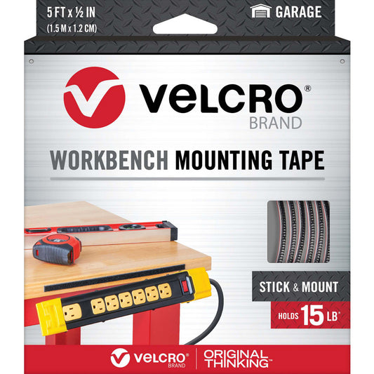Velcro USA VEL-30827-USA Hook & Loop Shape Roll  Tape Width 0.50in  Tape Length 10ft  Color Black  Roll Length (Feet) 10.00  Tape Material Polypropylene
