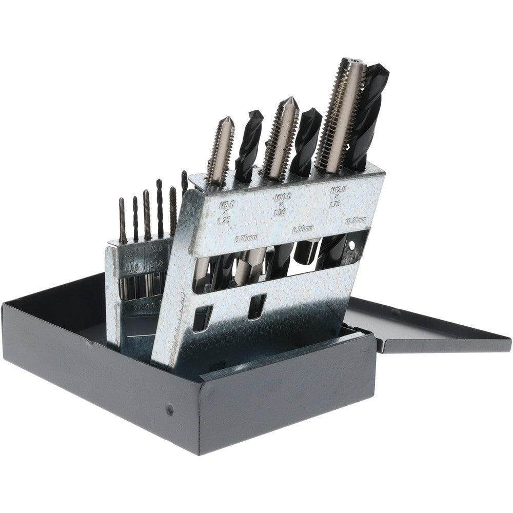 Chicago-Latrobe 52541 Tap & Drill Set M2.5 x 0.45 to M12 x 1.75 Taps, 2.05 to 10.2 mm Drills