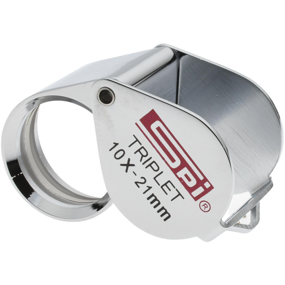 SPI 14-158-0 10x Magnification, 53/64 Inch Lens Diameter, Triplet Lens Loupe
