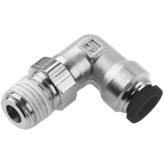 Parker W169PLP-6-4 Push-To-Connect Tube to Male & Tube to Male NPT Tube Fitting 90 &deg Male Elbow, 1/4" Thread, 3/8" OD