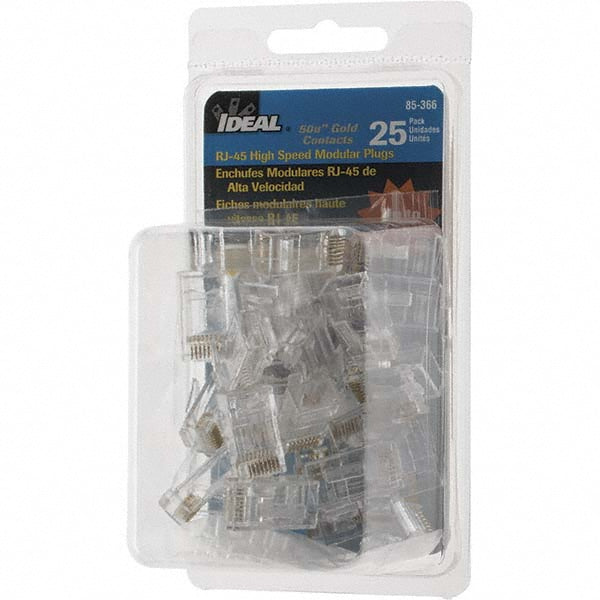 Ideal 85-366 Modular Connectors Connector Type Plug  Data Rating Cat6  Number of Positions 8 8  Number of Contacts 8 8  