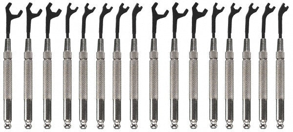 Moody Tools 57-0122 Open End Wrench Set 16 Pc, 1/4 in - 7/64 in Wrench, Inch & Metric