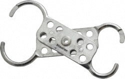 Master Lock 429 Lockout Hasp Scissor-Action Hasp, Double Jaw, 8 Padlocks