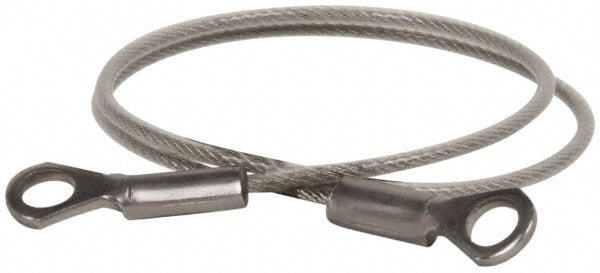 G.L. HUYETT C207-TSS304612N 12" Long, Stainless Steel Cable Eye & Eye End, Quick Release Pin Lanyard