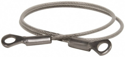 G.L. HUYETT C207-TSS304612N 12" Long, Stainless Steel Cable Eye & Eye End, Quick Release Pin Lanyard