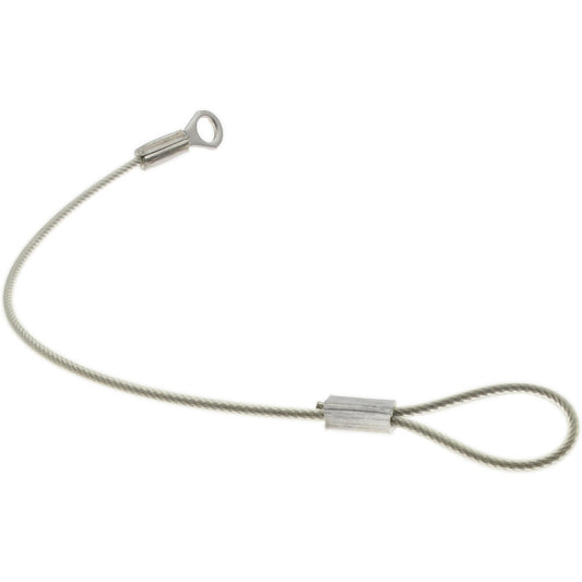 G.L. HUYETT C207-TSS20466N 6" Long, Stainless Steel Cable Loop & Eye End, Quick Release Pin Lanyard