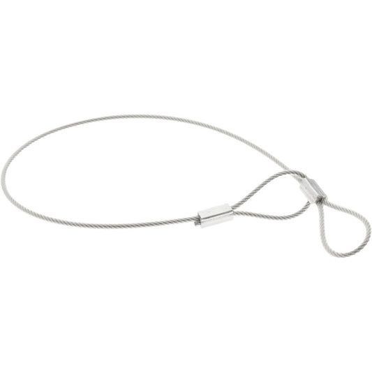 G.L. HUYETT C207-TSS104612N 12" Long, Stainless Steel Cable Loop & Loop End, Quick Release Pin Lanyard