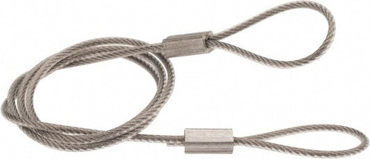 G.L. HUYETT C207-TSS14618N 18" Long, Stainless Steel Cable Loop & Loop End, Quick Release Pin Lanyard