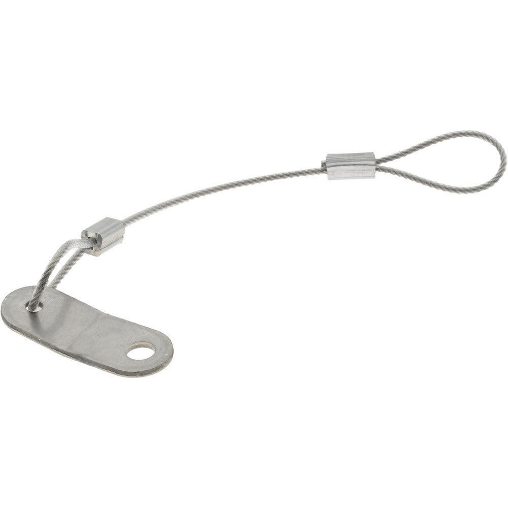 G.L. HUYETT C207-TSS10466NT 6" Long, Stainless Steel Cable Loop & Tab with Hole End, Quick Release Pin Lanyard