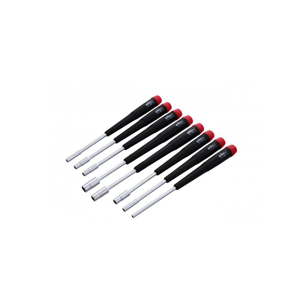 Wiha 26591 Nut Driver Set 8 Pc, 3/32 to 1/4", Standard Shaft, Ergonomic Handle