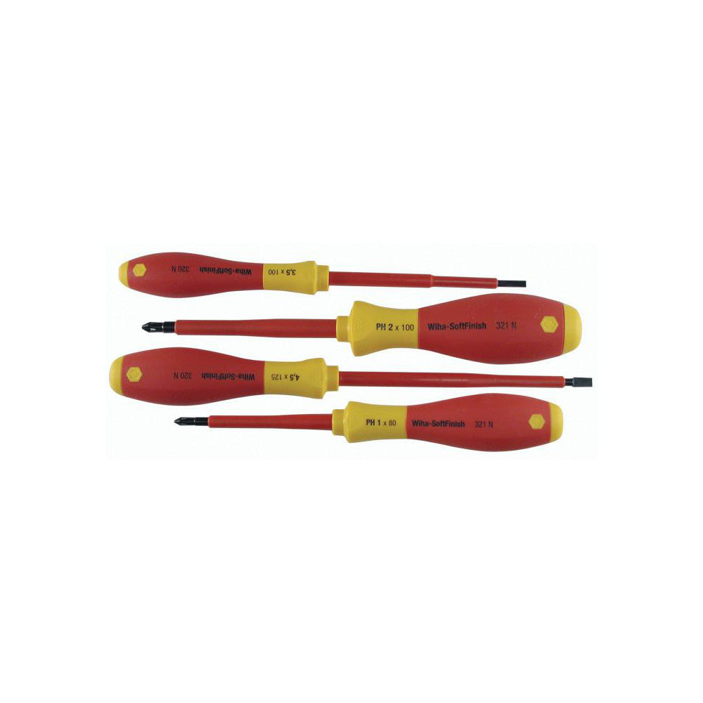 Wiha 32090 Screwdriver Set 4 Pc, Phillips & Slotted