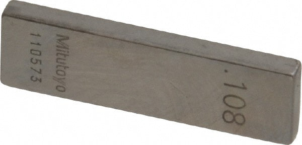 Mitutoyo 611148-531 Rectangle Steel Gage Block 0.108", Grade 0