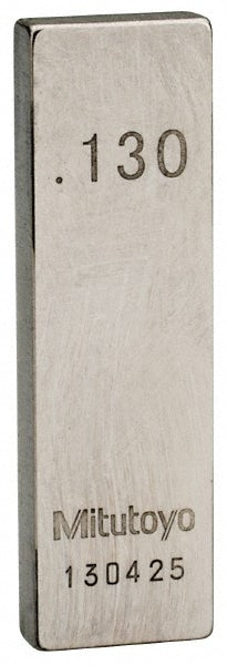 Mitutoyo 611170-541 Rectangle Steel Gage Block 0.13", Grade AS-1