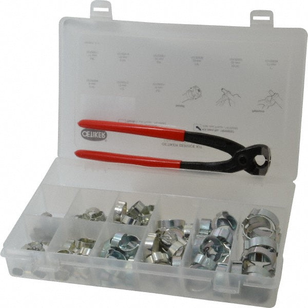 Oetiker 18500057 124 Piece, 5/16 to 1" Dia, 2-Ear Service Clamp Kit