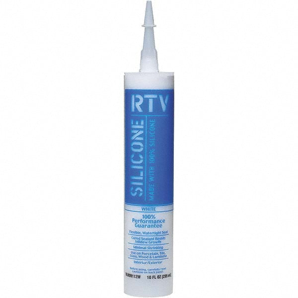 White Lightning WL099112W Sealant 10 oz Tube, White, RTV Silicone