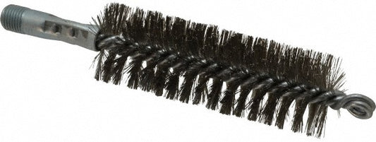 Schaefer Brush 43839 Double Stem/Spiral Tube Brush 1-1/2" Dia, 7-1/4" OAL, Stainless Steel Bristles