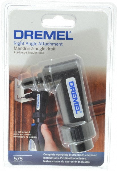 Dremel 575 Rotary Tool Attachments Attachment Type Right Angle Attachment  For Use With Dremel - 275, 2850, 395 & 398  Shank Length 2in  For Holding Drill Bits  Overall Thickness 4in  
