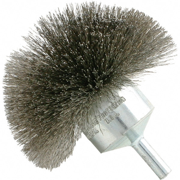Brush Research Mfg. BNF1206 End Brushes 1-1/4" Dia, Carbon Steel, Crimped Wire