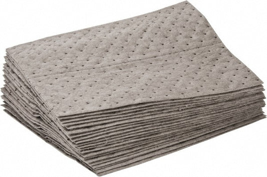 Brady SPC Sorbents GP200 Sorbent Pad Universal Use, 15" Wide, 19" Long, 44 gal, Gray
