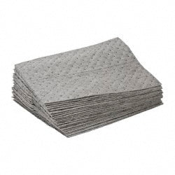 Brady SPC Sorbents GP100 Sorbent Pad Universal Use, 15" Wide, 19" Long, 30 gal, Gray