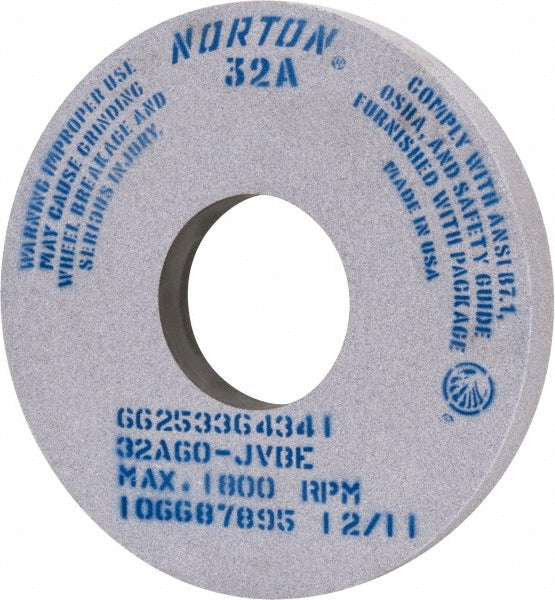 Norton 66253364341 Surface Grinding Wheel 14" Dia, 1-1/2" Thick, 5" Hole, 60 Grit, J Hardness