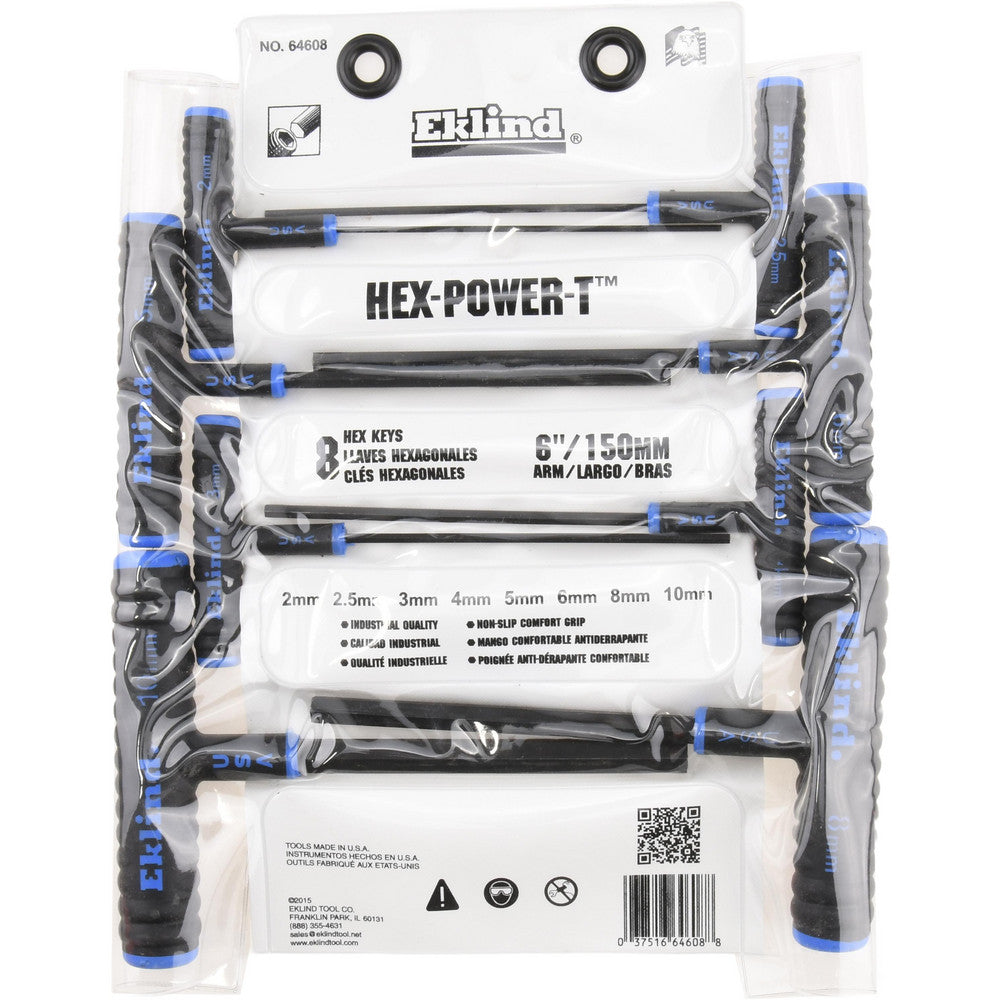 Eklind 64608 8 Piece T-Handle Hex Key Set