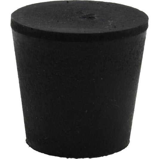 Value Collection ITRS-4-BKN 25/32" Small End, 1-1/64" Large End Diam, Size 4, Tapered Rubber Stopper