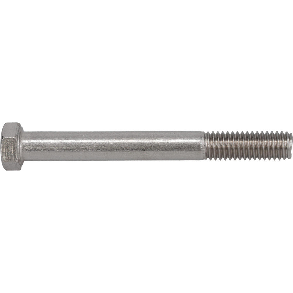 Value Collection R89498490 Hex Head Cap Screw 7/16-14, 4" Length Under Head, Grade 18-8 Stainless Steel, Bright/Uncoated Finish