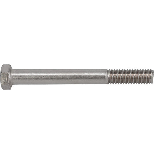 Value Collection R89498490 Hex Head Cap Screw 7/16-14, 4" Length Under Head, Grade 18-8 Stainless Steel, Bright/Uncoated Finish
