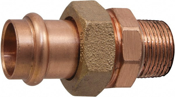 NIBCO 9256800PC Copper Pipe Union 1/2" Fitting, Male x Female, Press Fitting, Lead Free
