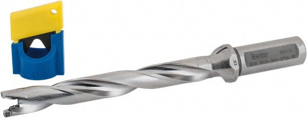 Iscar 3202484 Replaceable-Tip Drill 0.63 to 0.665" Dia, 5.04" Max Depth, 3/4" Weldon Flat Shank