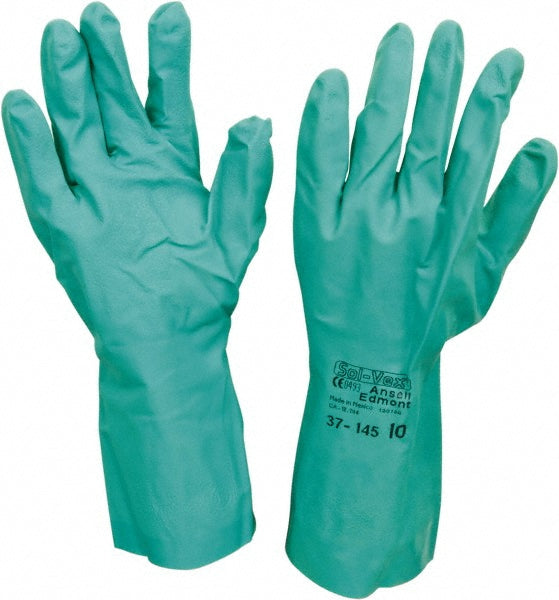Ansell 117076 Series 37-145 Chemical Resistant Gloves  Size X-Large,  11.00 Thick,  Nitrile,  Nitrile,  Unsupported,